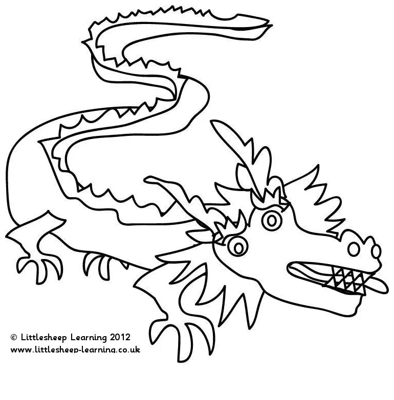 Chinese new year dragon coloring page free printable coloring pages