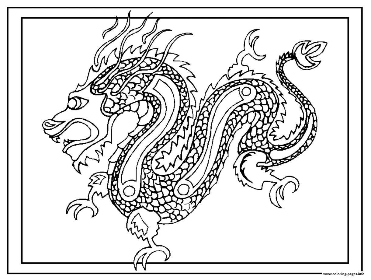 Chinese new year dragon coloring page coloring pages