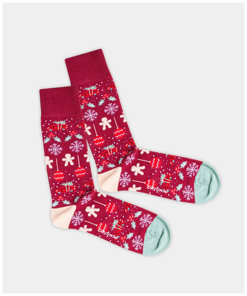 Chaussettes dillysocks candychristmasbaubles fairway