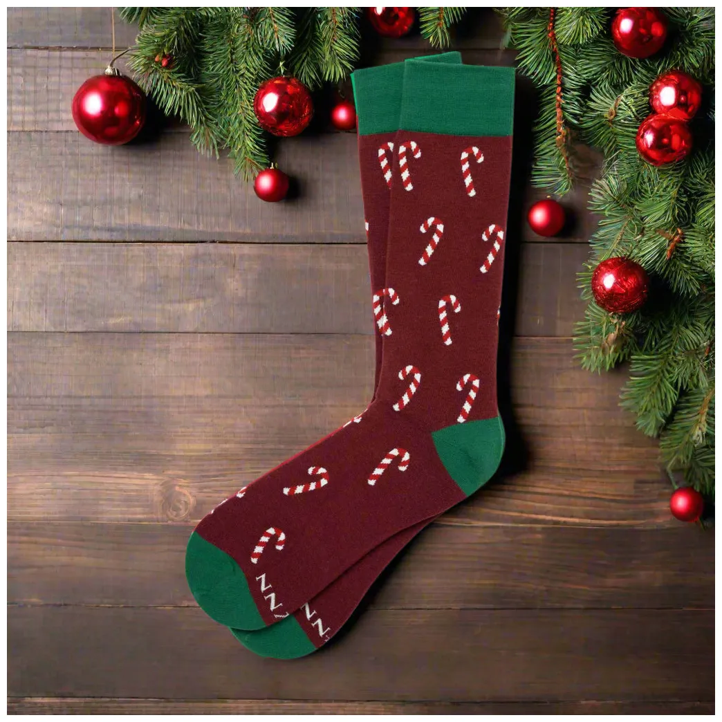 Candy cane christmas socks four winds gifts inc