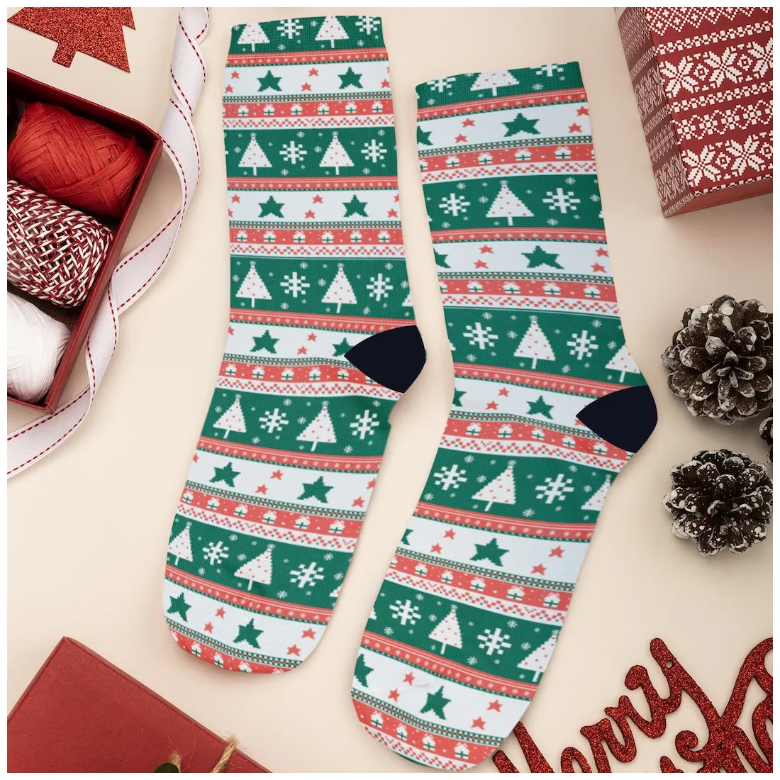 Funny novelty unisex christmas socks gifts for men women girls boys