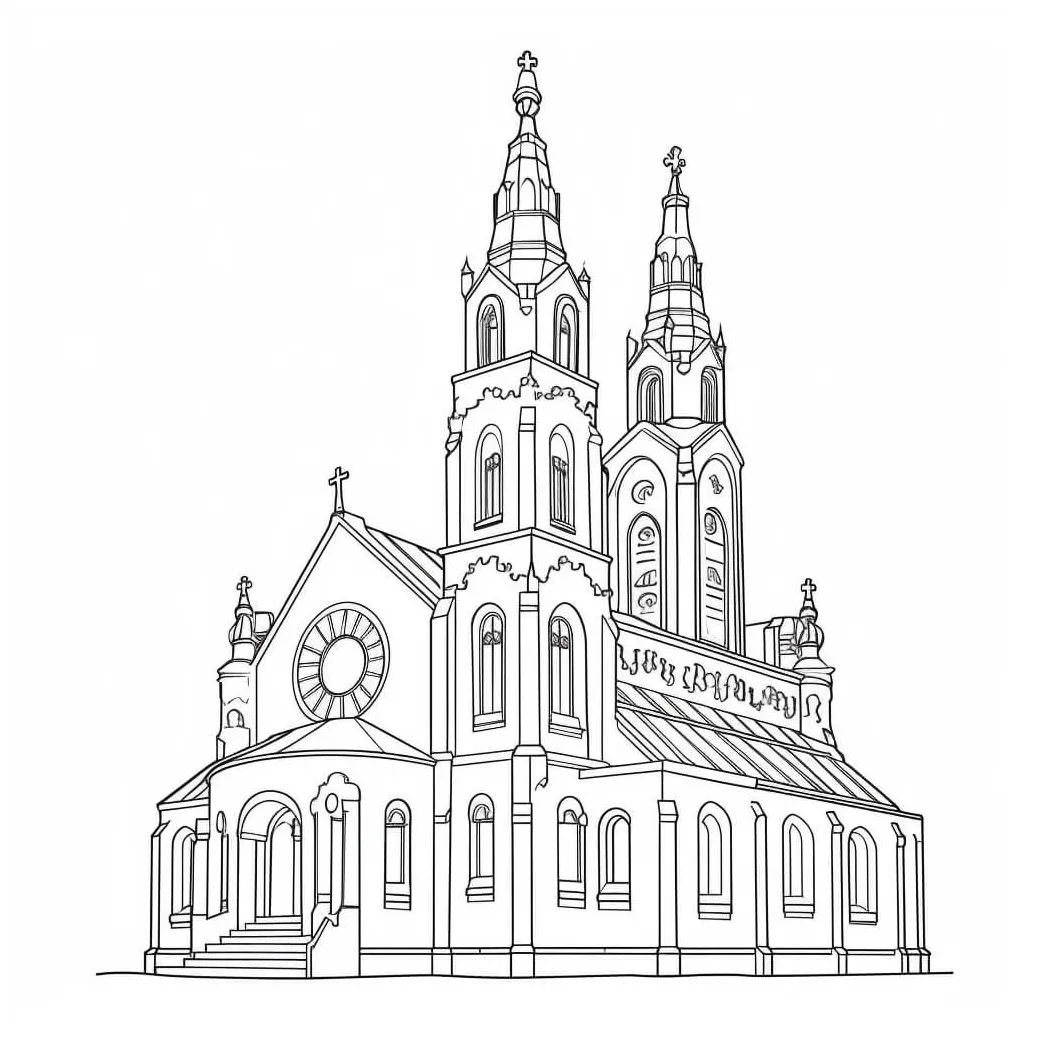 Church coloring sheets free to print