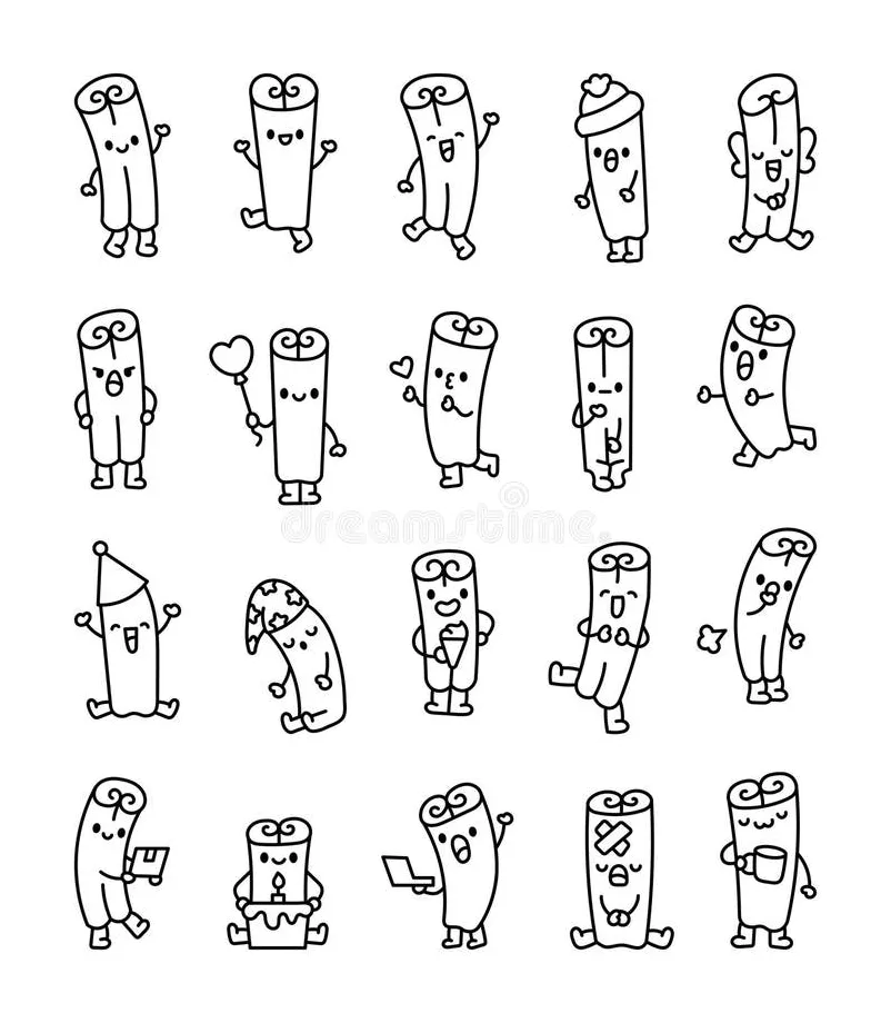 Cute cinnamon stick. coloring page stock vector illustration of funny