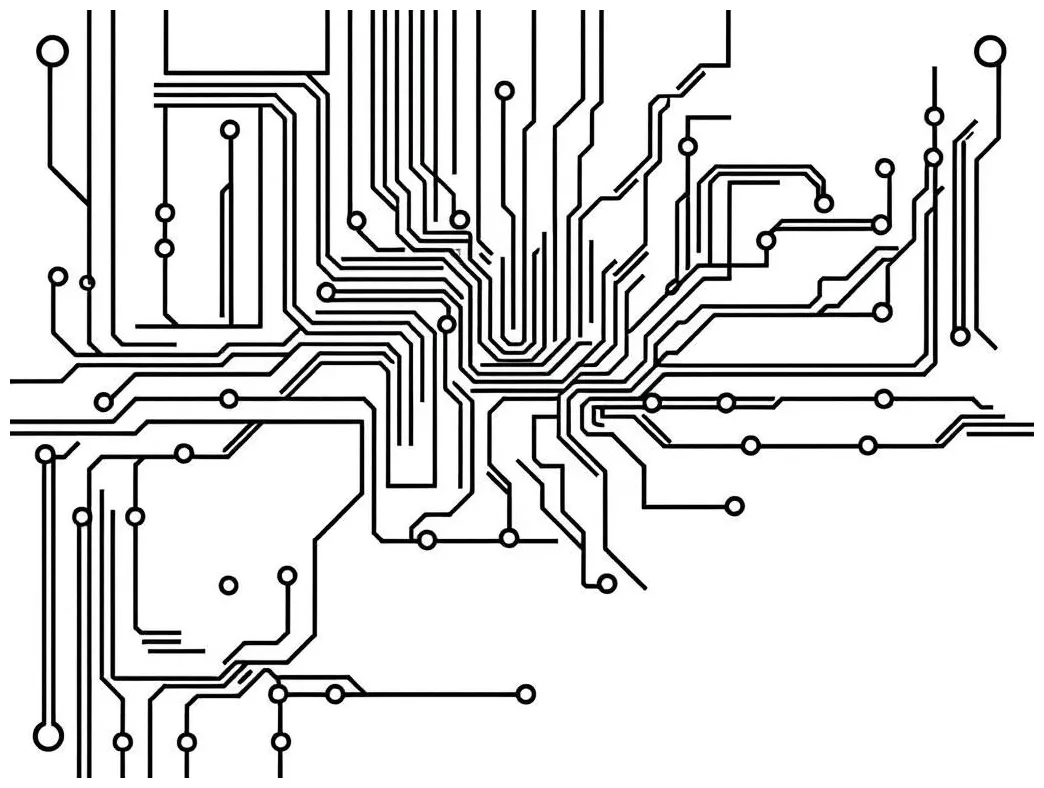 Circuit Board Coloring Page - Free Printable Coloring Page