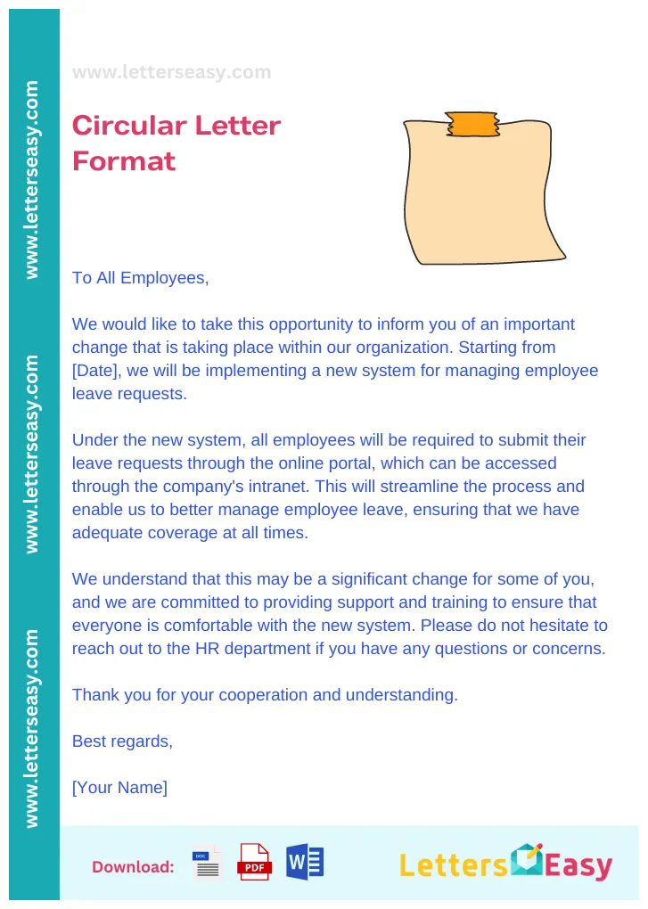 Circular letter format