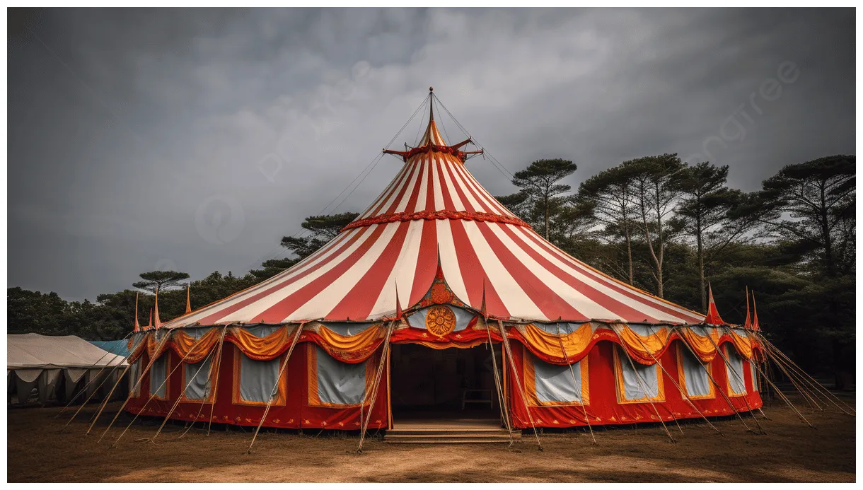 The Circus Tent In The Dirt Background, Big Circus Tent, Hd Photography