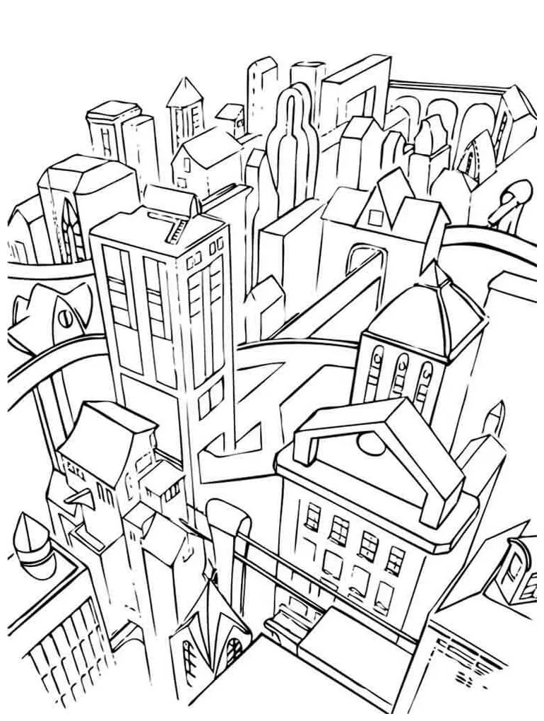 Coloring Page Of City Coloring Pages