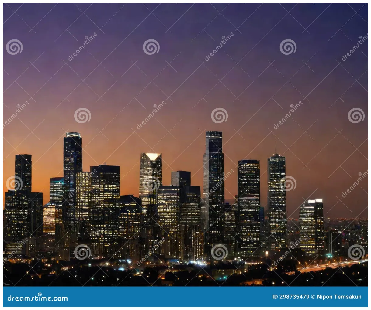 City skyline at night stock illustration. illustration of silhouette