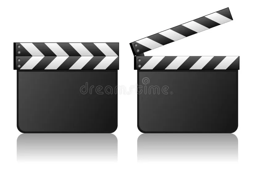 Blank movie clapboard film slate stock vector illustration of action