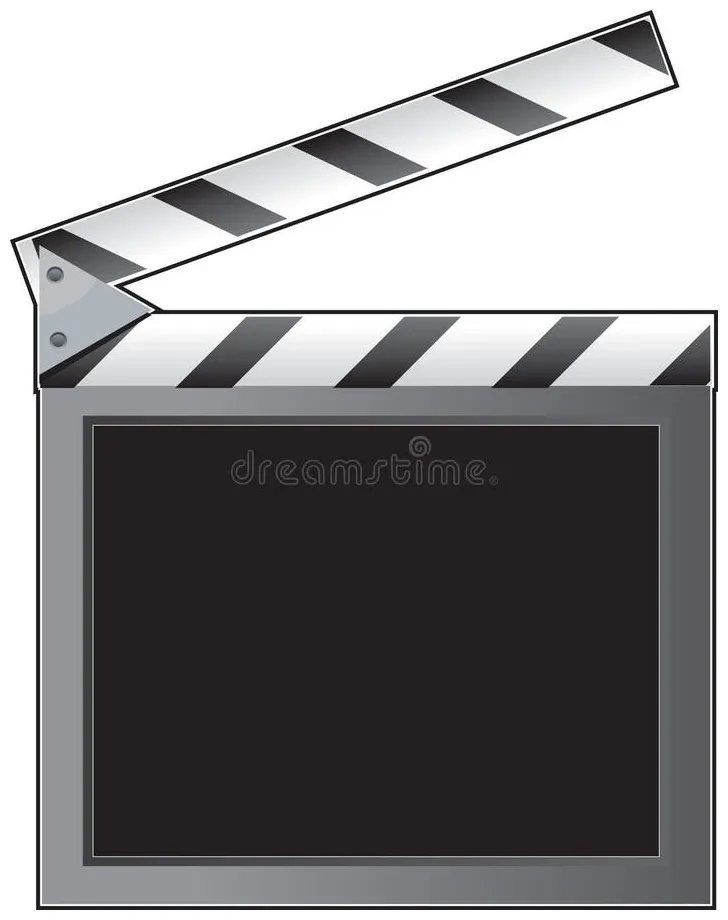 Blank movie clapboard film slate stock vector illustration of action