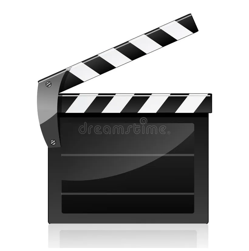 Blank movie clapboard film slate stock vector illustration of action