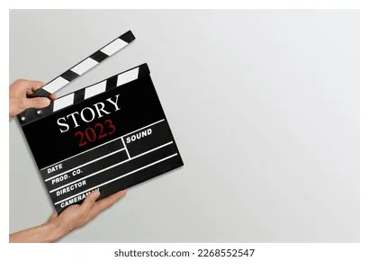 Classic film slate clapboard on 2268552547
