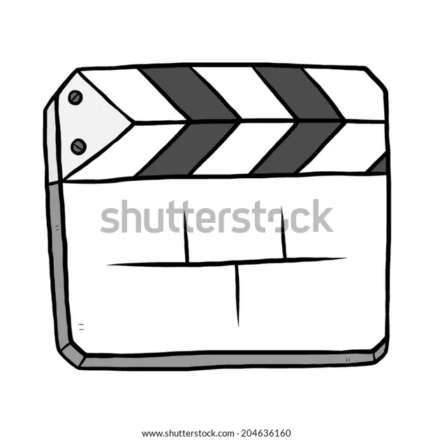 Film slate clapboard cartoon vector illustration stock vector royalty