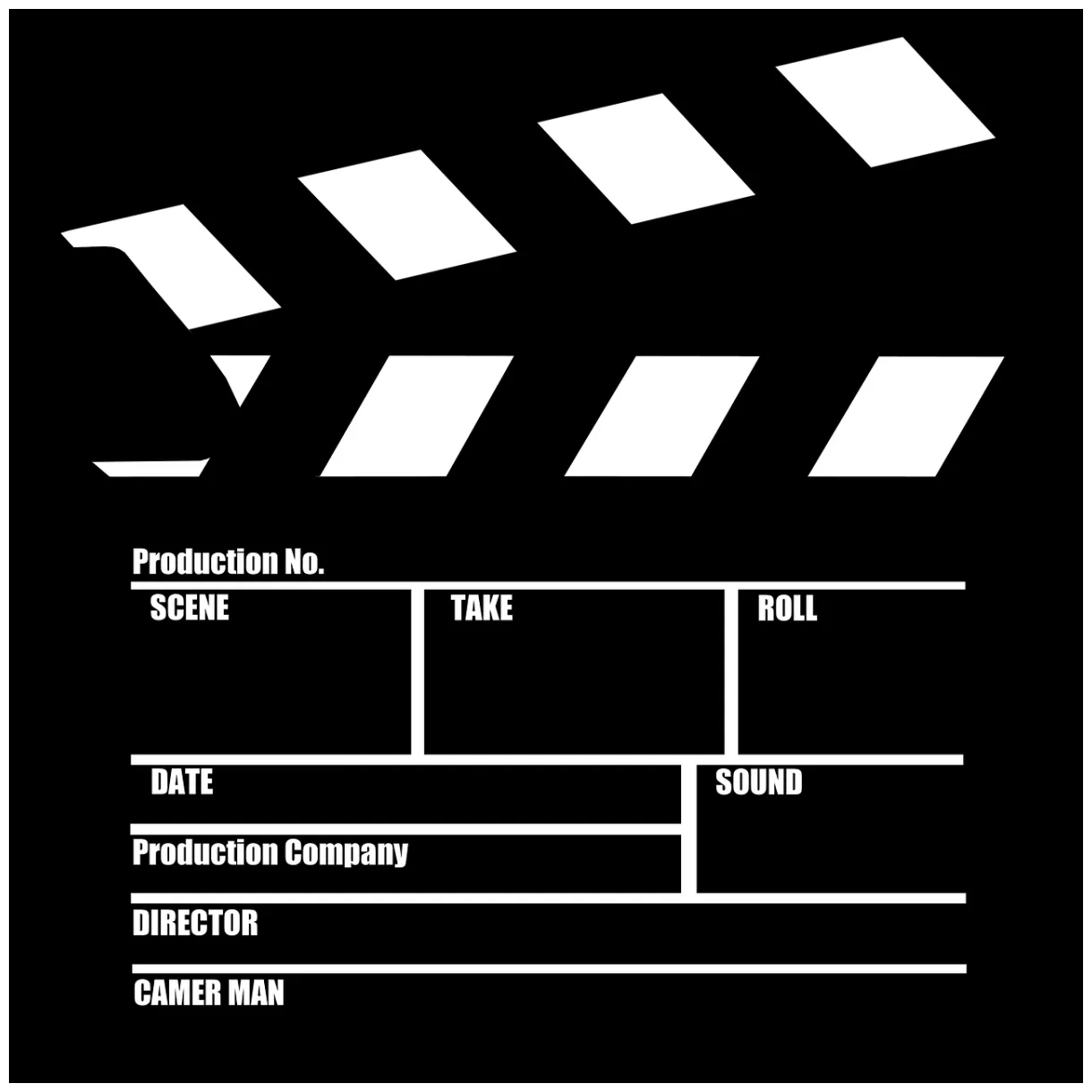 Download film slate, film clapper, clapboard. royalty-free stock