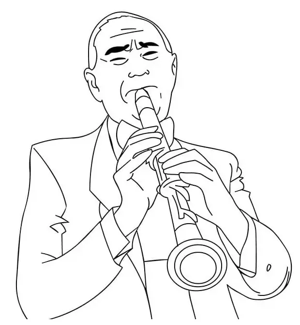 Clarinet coloring page