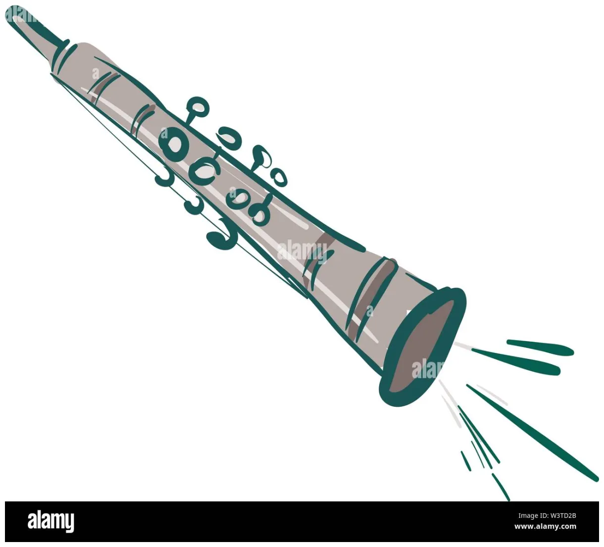 Clarinet coloring page