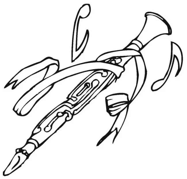 Clarinet coloring page printable coloring page