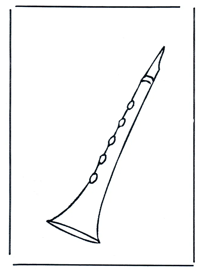 Clarinet coloring page