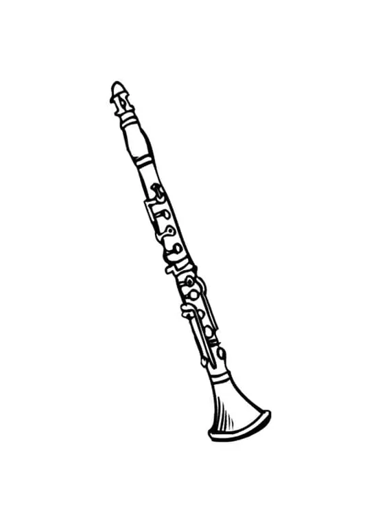 Clarinet coloring page