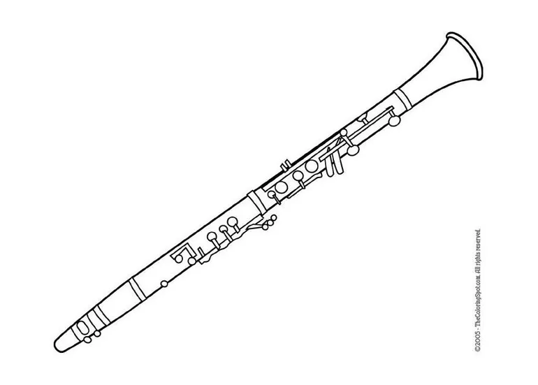 Coloring page clarinet free printables img 5951