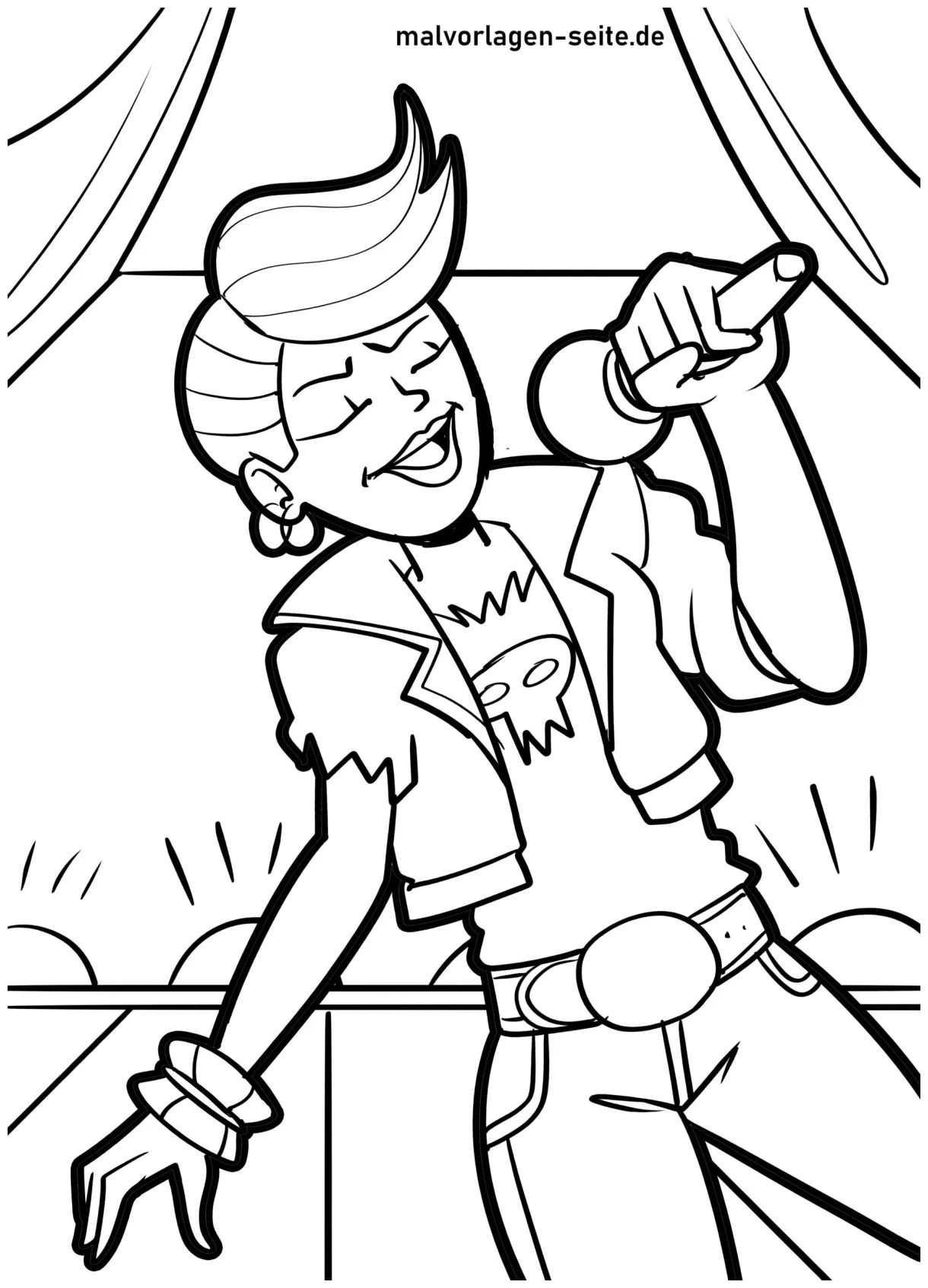 Clarinet coloring page
