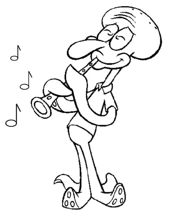 Clarinet coloring page