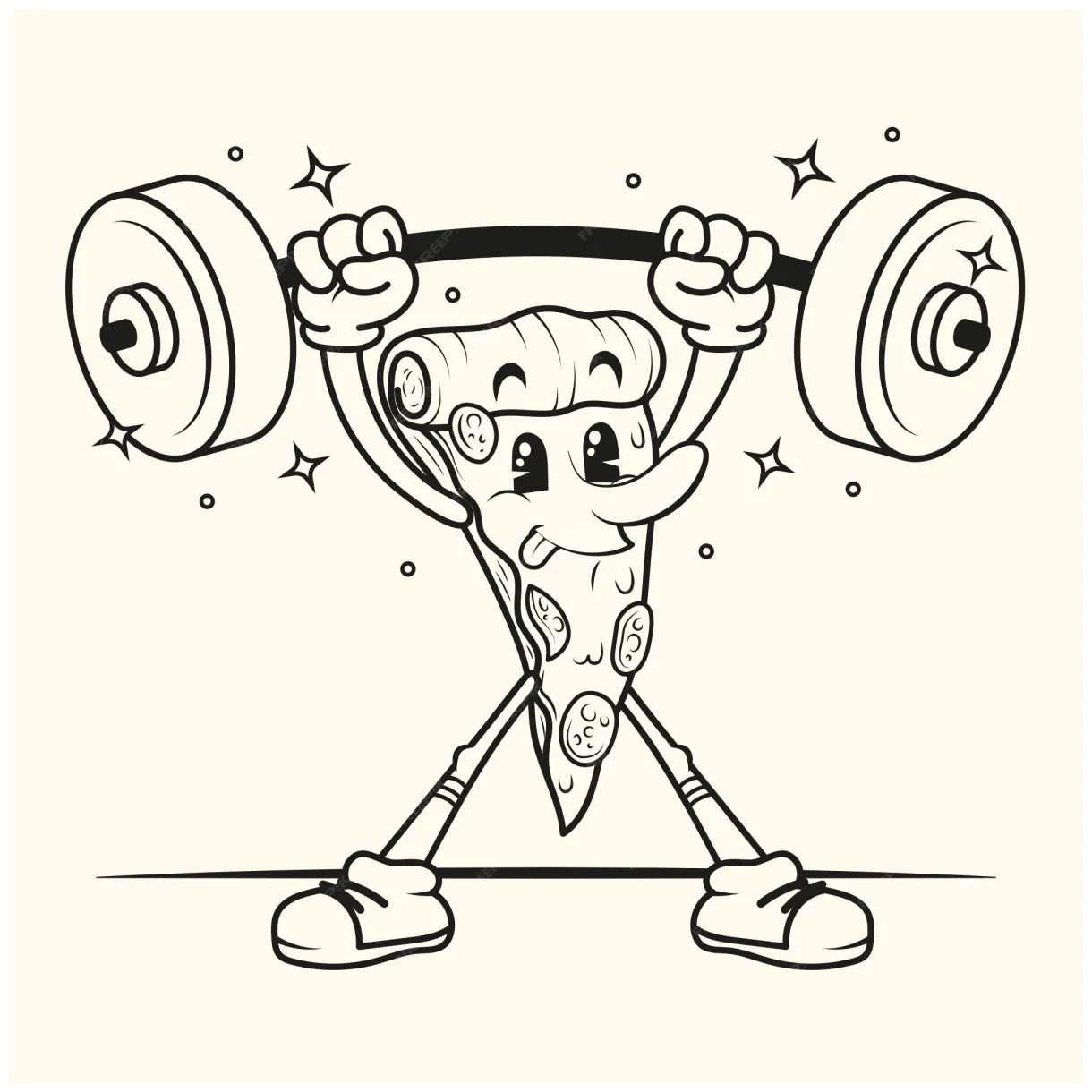 Free vector retro cartoon coloring illustration