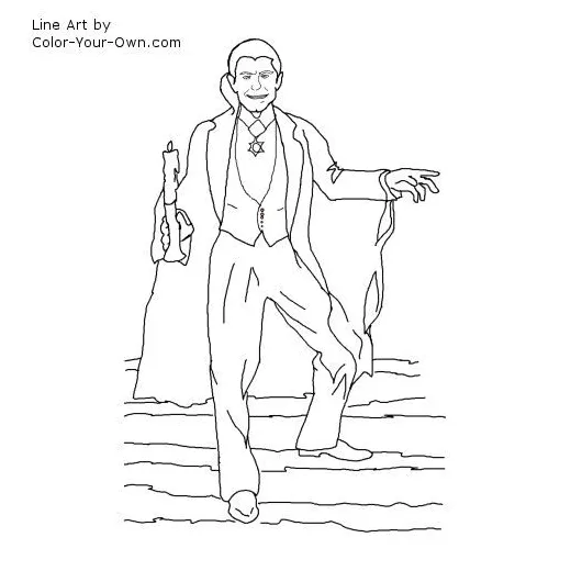 Classic monster movie dracula coloring page classic monster movies