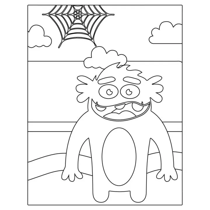 Monster coloring book vector art, icons, and graphics for