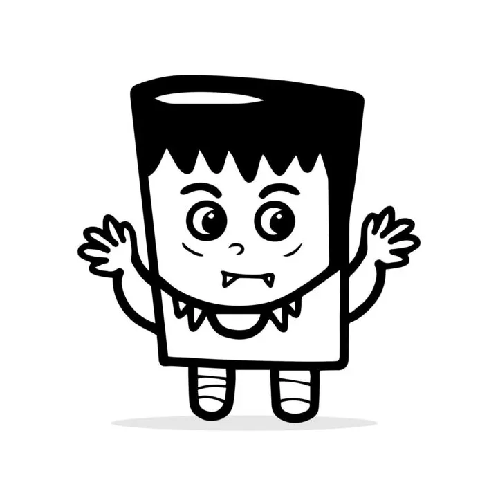 Monster coloring book vector art, icons, and graphics for