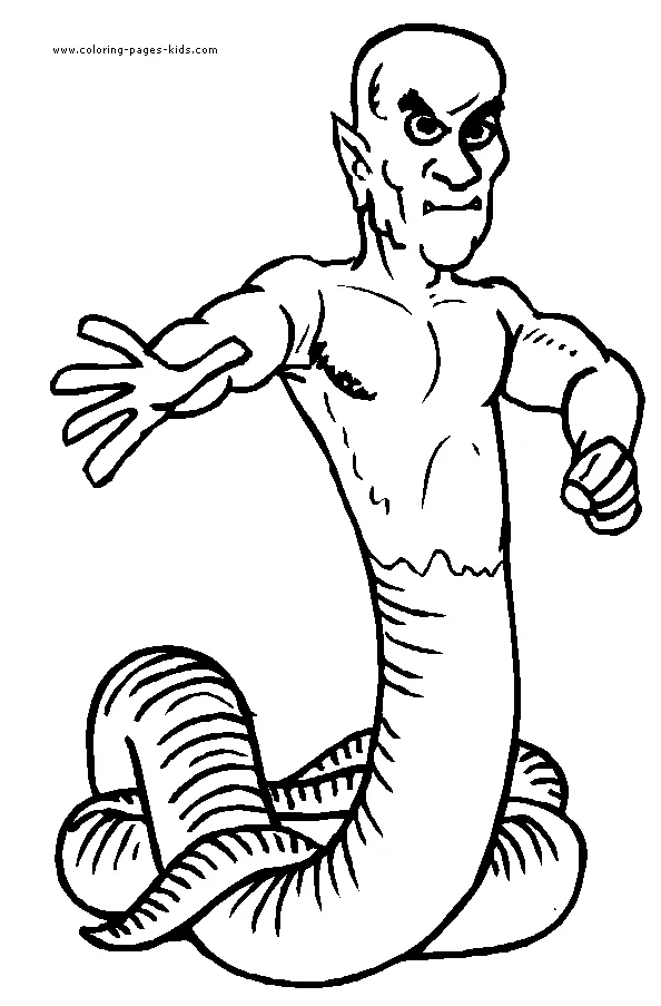 Monster color page coloring pages for kids fantasy & medieval printable coloring page
