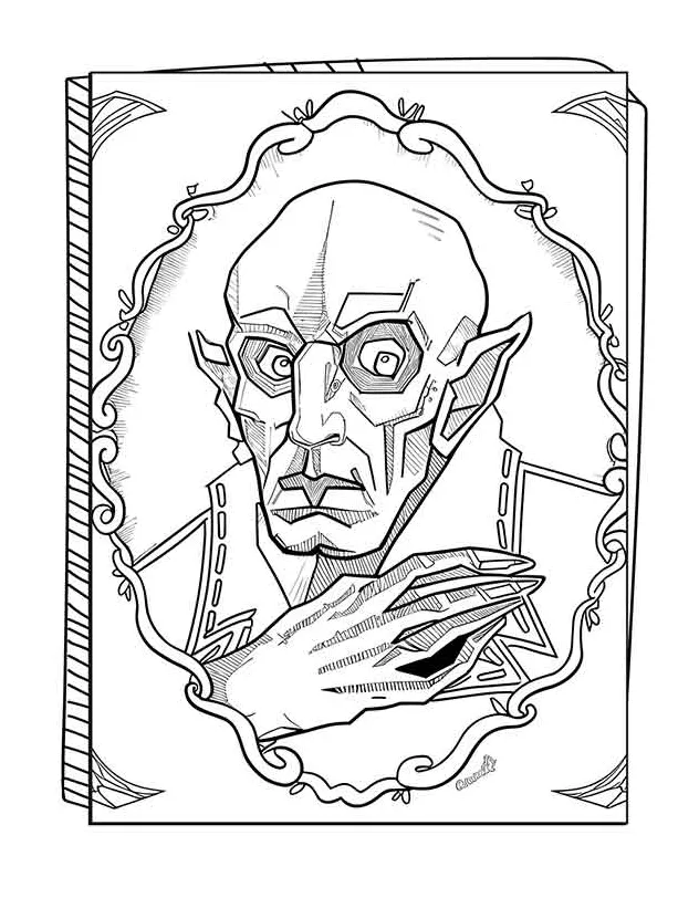 50 horror movie monsters coloring book for adults