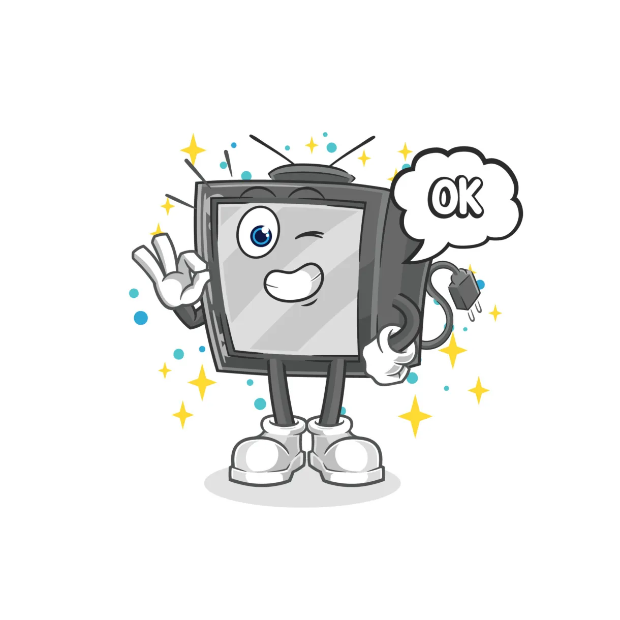 Vintage tv cartoon character 10740358 vector art at vecteezy