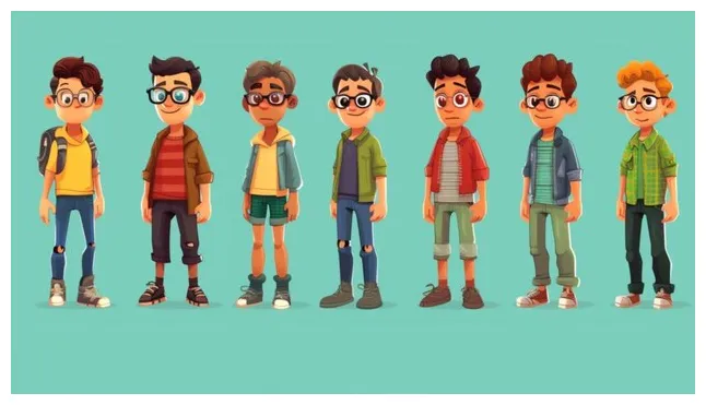 Premium vector the characters of tv character