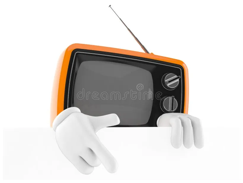 Retro tv character stock illustration. illustration of classic 105381440