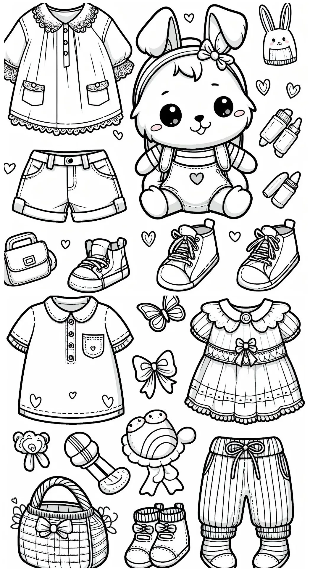 Clothing coloring page color my pages