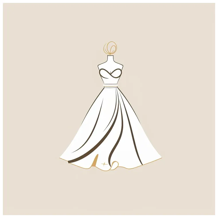 Premium vector dress boutique logo coloring book page