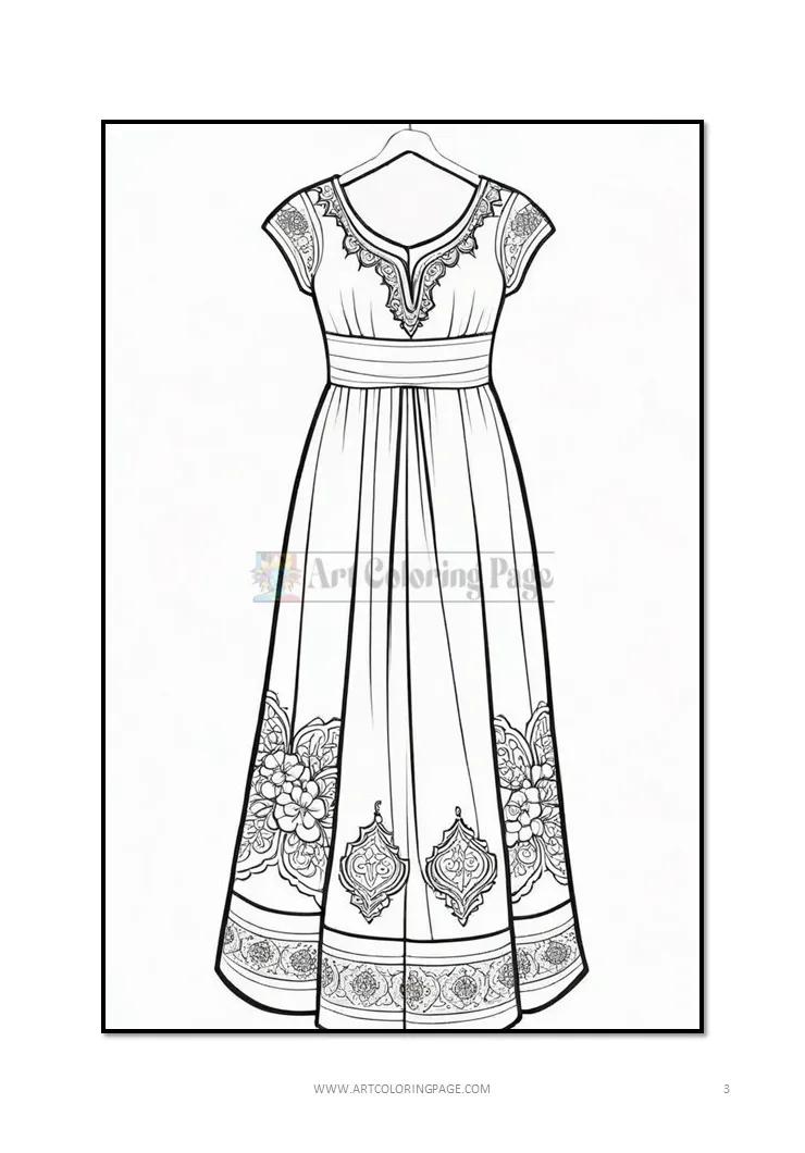 Experience the magic moroccan festival clothing coloring page vol 6