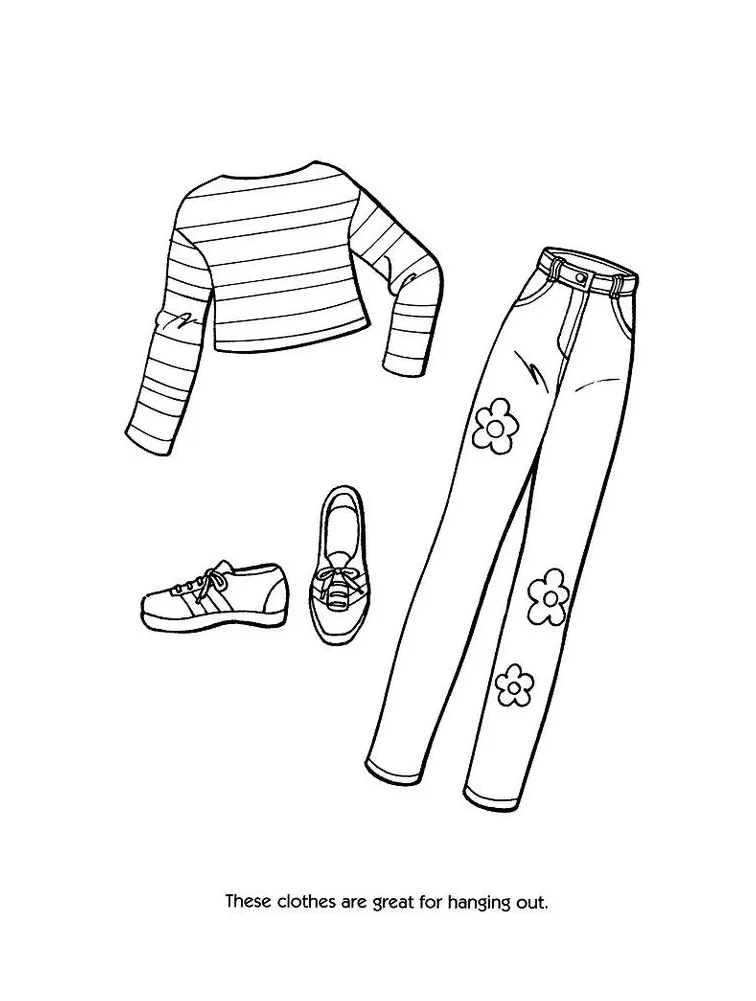 Printable coloring pages of fashion clothing coloring home