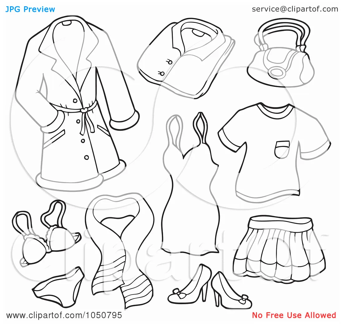 Printable coloring pages of fashion clothing coloring home