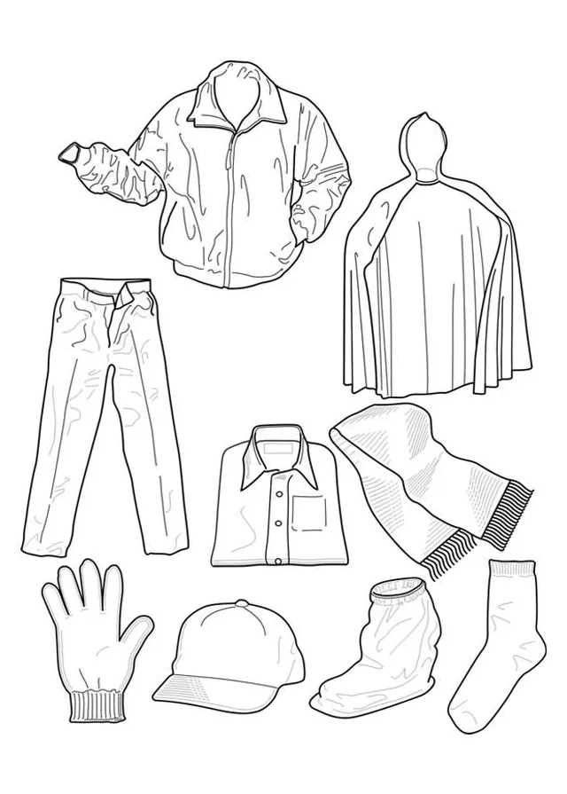 Coloring page clothing free printables img 17083