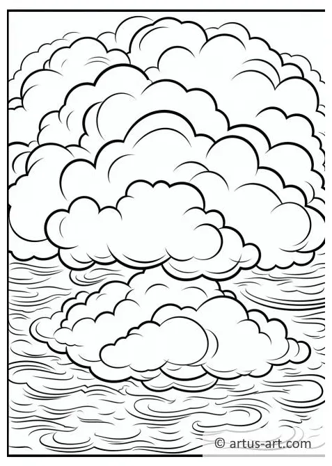 Cloud shapes coloring page » » artus art