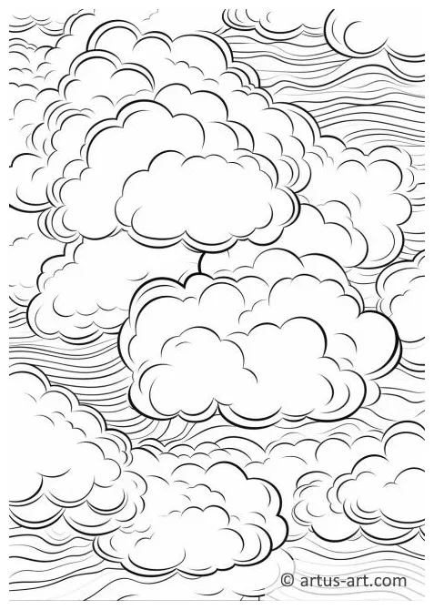 Cloud shapes coloring page » » artus art