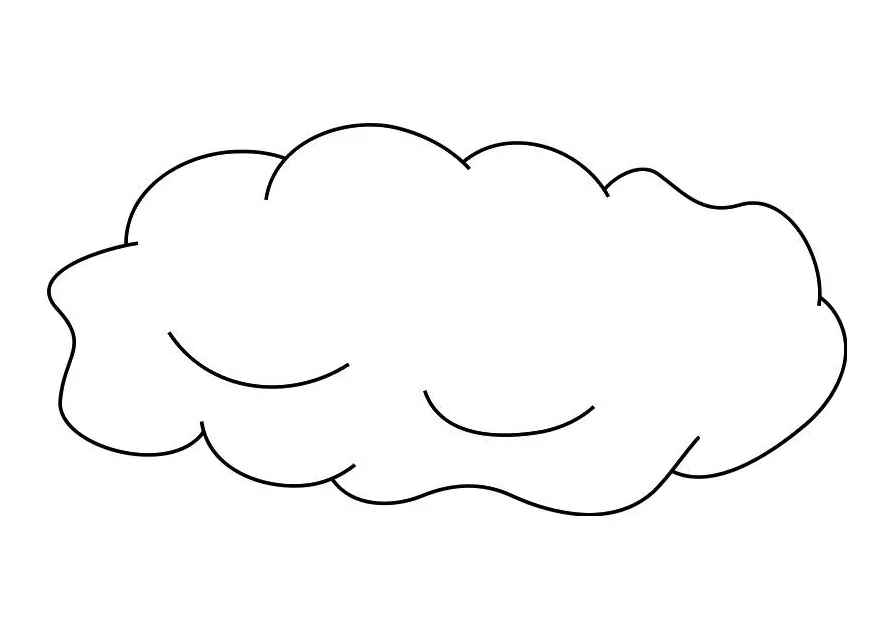 Coloring page cloud free printables img 19256