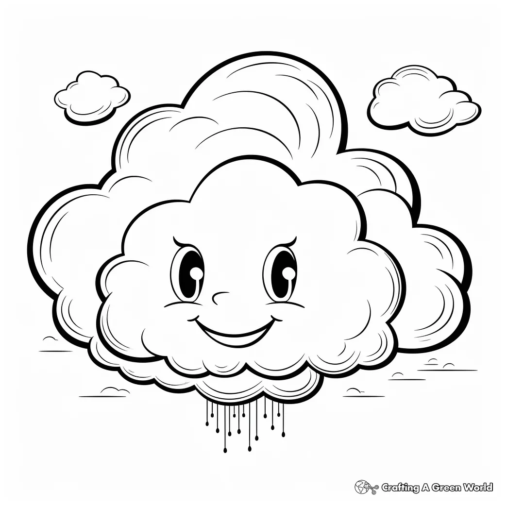 Cloud coloring pages free & printable!