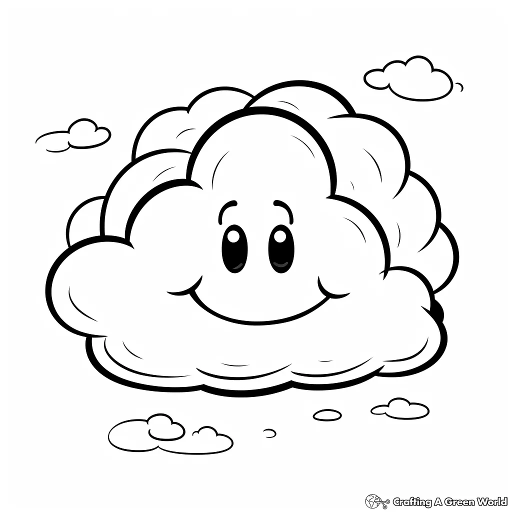 Cloud coloring pages free & printable!