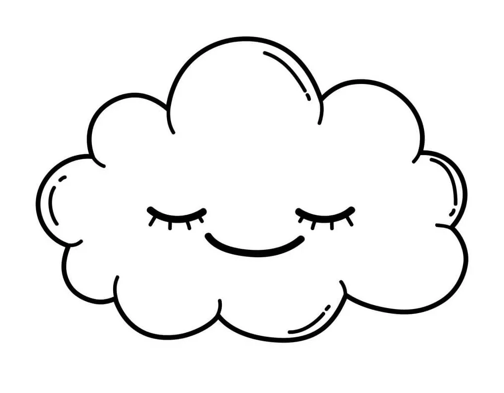 Cute cloud coloring page & coloring book. 6000+ coloring pages