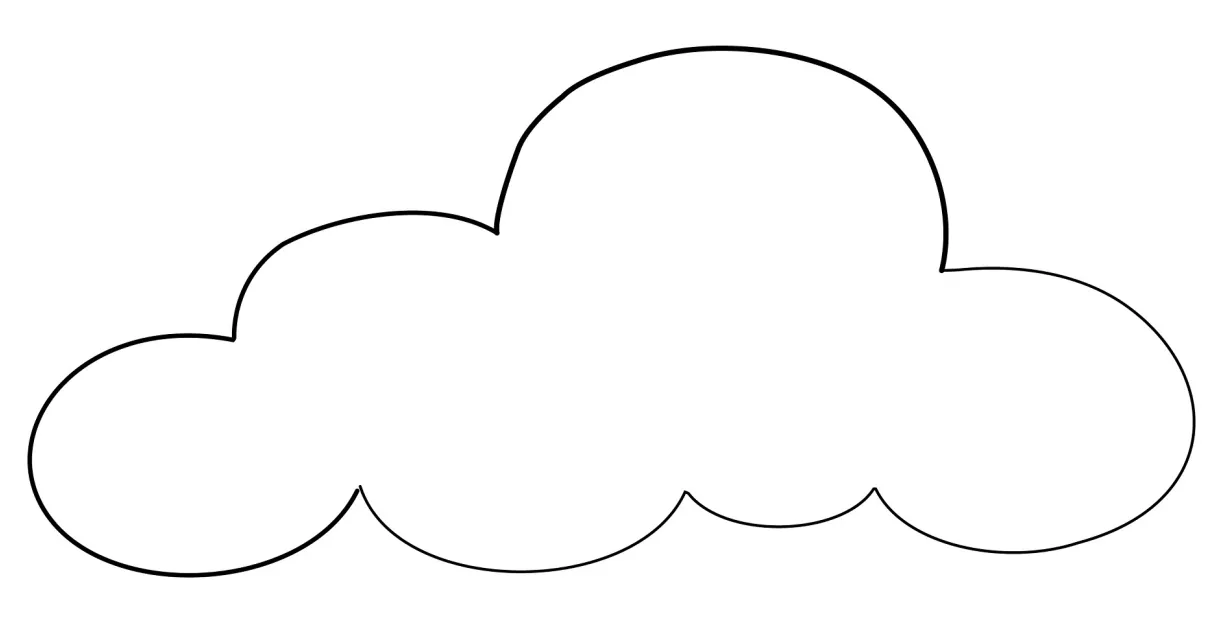 Cloud coloring printables clipart best
