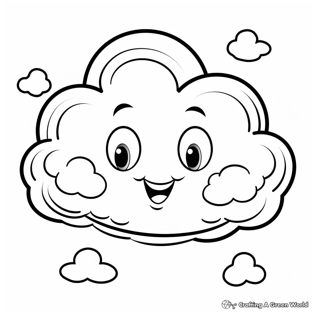 Cloud template coloring page coloring pages