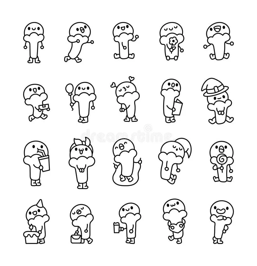 Cute clove character. coloring page stock illustration illustration